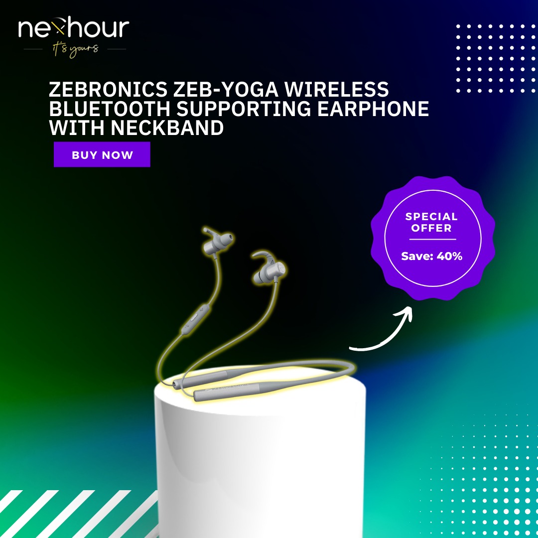 Are you tired of tangled earphone cords? Upgrade your music experience with the Zebronics Zeb-Yoga wireless Bluetooth earphones! 🎧💯

#Zebronics #ZebYoga #BluetoothEarphones #NeckbandEarphones #MusicOnTheGo #WirelessFreedom #PremiumSoundQuality #UpgradeYourMusicExperience