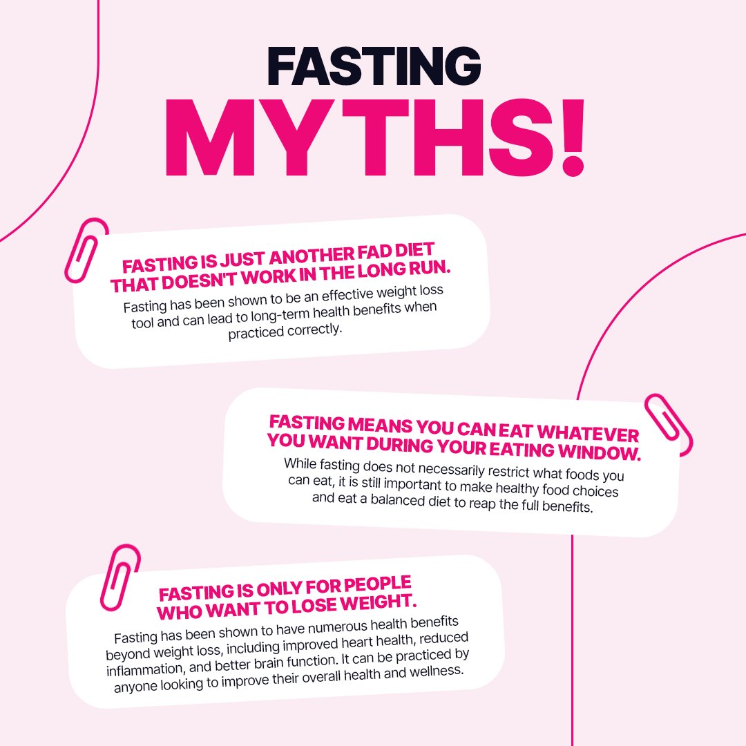 Do you believe in the #myths surrounding #fasting? Let's debunk some of them!  👇🔥