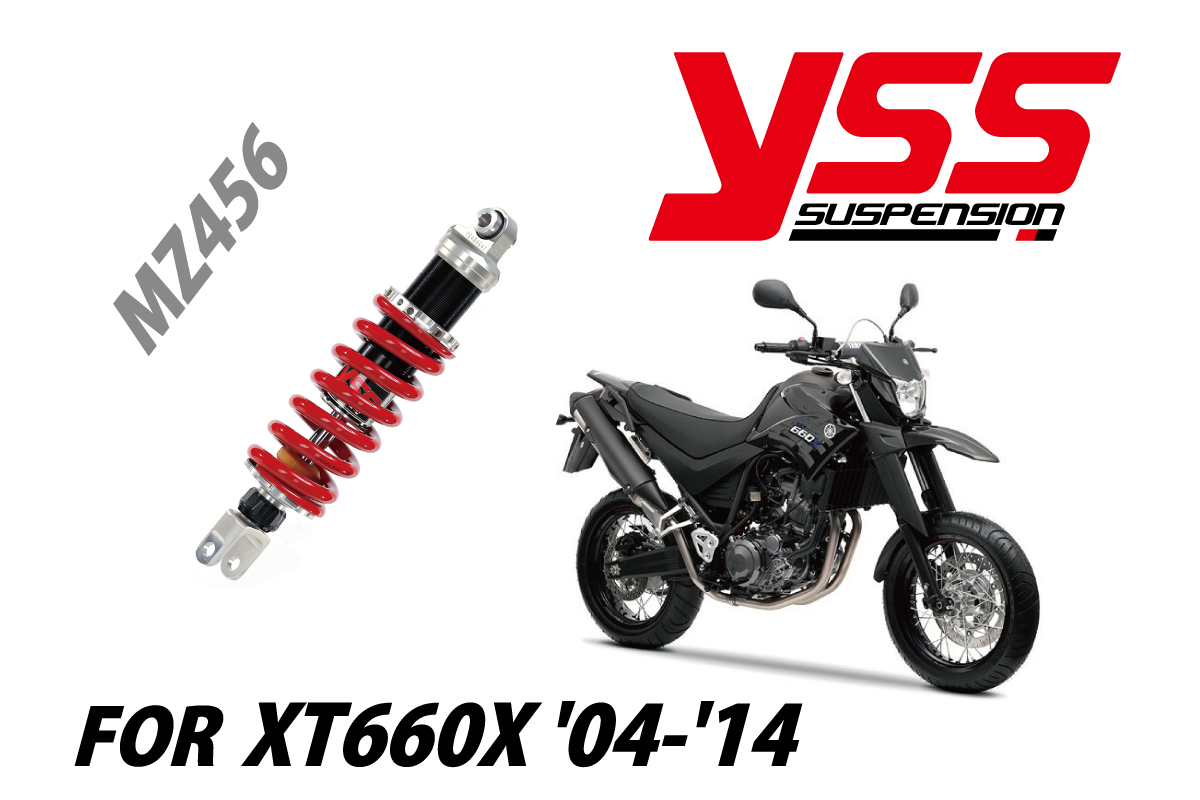 Yss_japan's tweet photo. YAMAHA XT660X '04-'14のリアサスペンションを追加しました。
詳細はYSSウェブサイトへ!
https://t.co/K0SA1jITqT
※サスペンションの写真はモデルの代表例です。
#YAMAHA #XT660X https://t.co/rrHbxkLNGr
