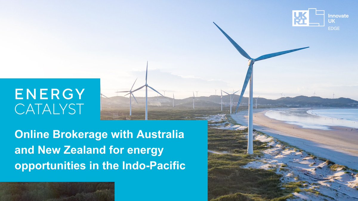 Innovate UK (@innovateuk) on Twitter photo Is your business looking to collaborate w/ #Australia & #NewZealand to explore opportunities for #RenewableEnergy access in the #IndoPacific region?
<a href="/innovateuk/">Innovate UK</a>'s #EnergyCatalyst & #InnovateUKEDGE are hosting an Online Brokerage Event 18-20 April 2023
🔗 …y-catalyst-partnering-2023.b2match.io Is your business looking to collaborate w/ #Australia & #NewZealand to explore opportunities for #RenewableEnergy access in the #IndoPacific region?
<a href="/innovateuk/">Innovate UK</a>'s #EnergyCatalyst & #InnovateUKEDGE are hosting an Online Brokerage Event 18-20 April 2023
🔗 …y-catalyst-partnering-2023.b2match.io