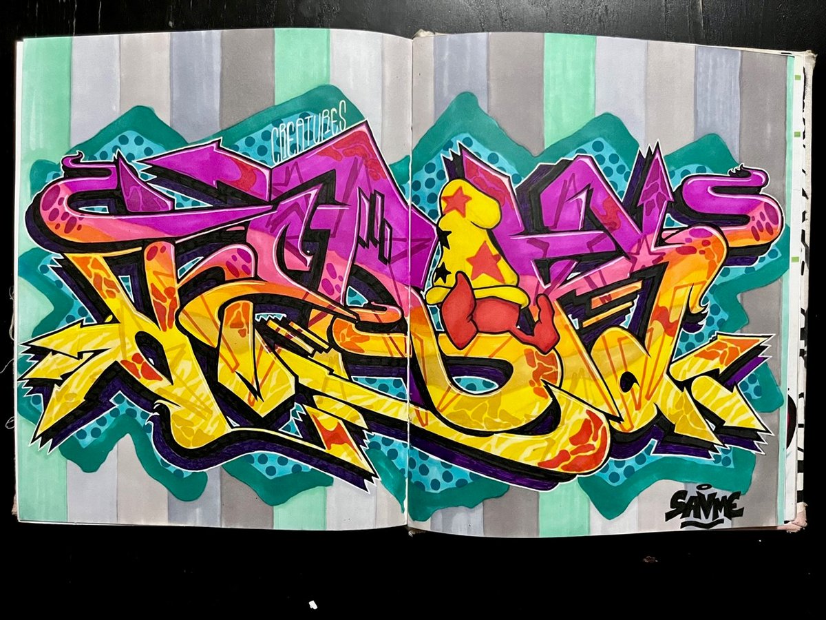 savmeone's tweet photo. I like to draw other people's names a lot...
It is a good way to explore connections, hang-offs, and letter flows.
Here's a handful!
Herok, Steve, Plush, Pesto✏️🫡
#Savme #Herok #Noche #Steve #Plush #Pesto #Graffiti #Typograffiti #Letters #Blackbook https://t.co/dUK1Ge59Tt