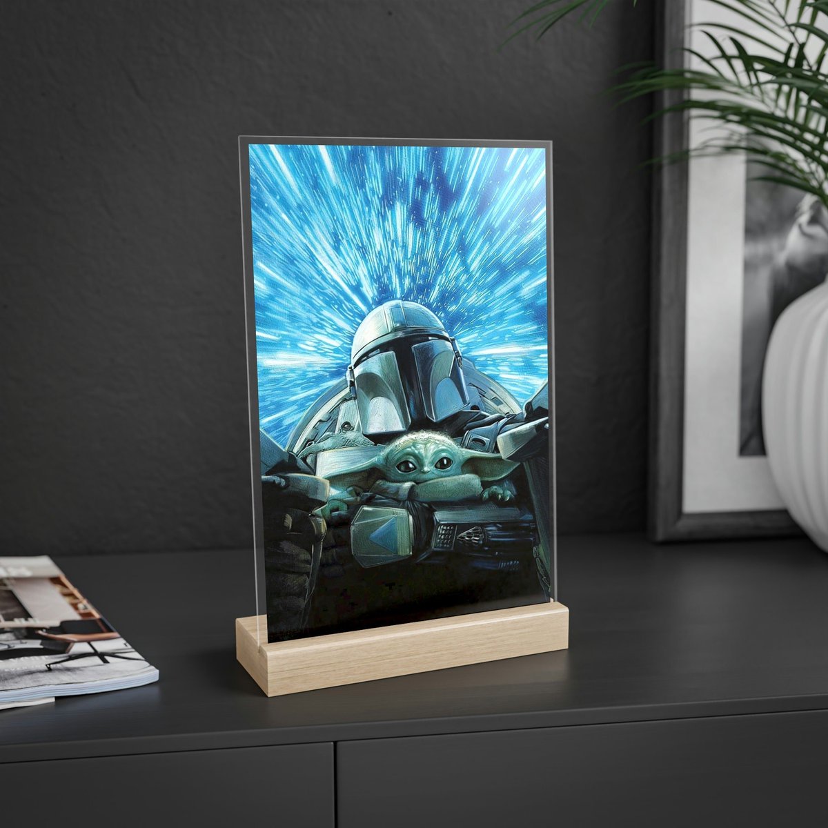 Excited to share the latest addition to my #etsy shop: The Mandalorian and Grogu Acrylic Sign with Wooden Stand #art #decor #giftsforhome #giftsforher #gifts #giftsforhim #starwars #mandalorian #grogu #BabyYoda etsy.me/3mdpCxA