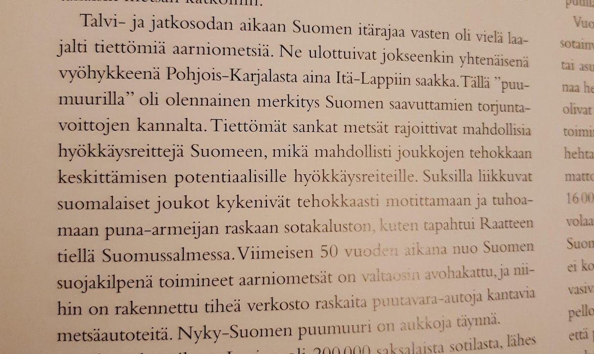 Ehdotus 3% puolustusmenoiksi. Rauhoitetaan metsät 50km itärajasta. Vahva este ja hidaste. Se olisi Natolle varmasti ihan uusi avaus, että metsämme ovat osa puolustusta. Tuolla olisi lisäksi korvaamaton arvo 1300km luonnonkäytävänä ja samalla Suomi täyttäisi suojeluvelvoitteen.