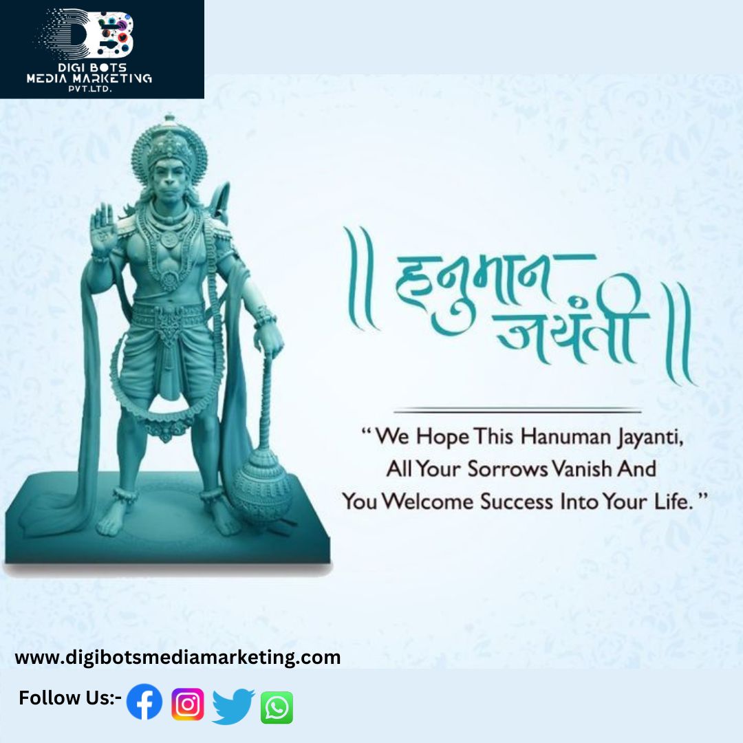 digibotsmedia's tweet photo. Digibots Wish Happy Hanuman Jayanti. We Hope This Hanuman Jayanti, All Your Sorrows Vanish And You Welcome Success Into Your Life.

@digibotsmarketing
https://t.co/DGKHFyK3JJ

#hanumanjayanti #hanumanjayanti2023 #HappyHanumanJayanti #digibots #digibotsmedia https://t.co/NsLo63jM7n