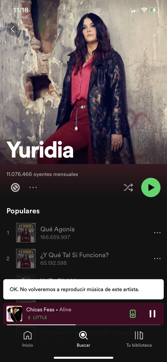 LEPETRASHION's tweet image. Que felicidad! Poder bloquear reproducir a ciertas “Hartistas” en @SpotifyMexico  adiós @OficialYuri @yuritaflowers @AngelaAguilar__