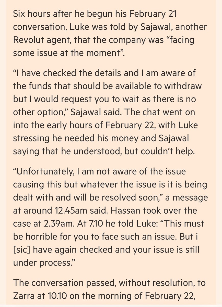 Online payments firms are beloved by the customers when things run smoothly, but when it’s a mess, it can be a *real* mess. This week’s @ftmoney cover w/ @SVR13 and @ejhollowood Fintechs face reckoning over customer service ft.com/content/da82ba…