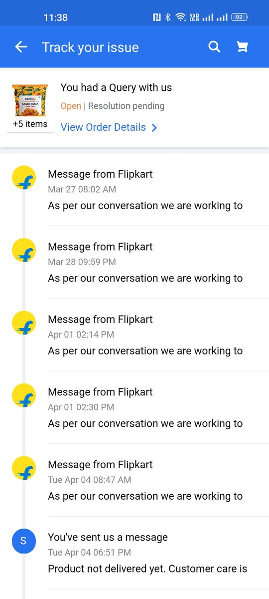 isanthoshsandy's tweet photo. Flipkart my order ID OD427644135725220200 is not delivered but marked as delivered on 26th March. I have been constantly contacting customer care which is of no use.

Please deliver the product or refund my money. 
@Flipkart @flipkartsupport 

#flipkart #flipkartscam https://t.co/W8ssipQ4qq