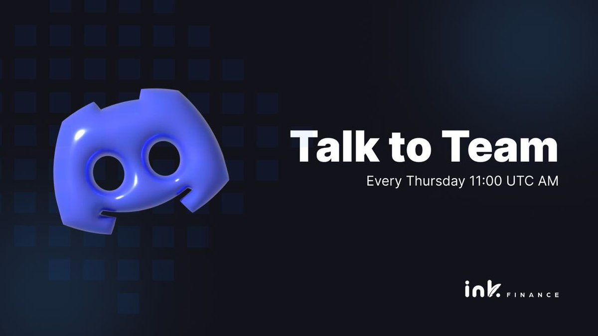 inkfinance's tweet photo. 🎙️"Talk to Team" first meeting with INK's CEO @TTRainmaker 👏
⏰ 11:00 UTC AM #talktoteam
🥰Take the opportunity to ask him any question here👇
https://t.co/GxEtIFvw61 https://t.co/syDQ1BwKrX