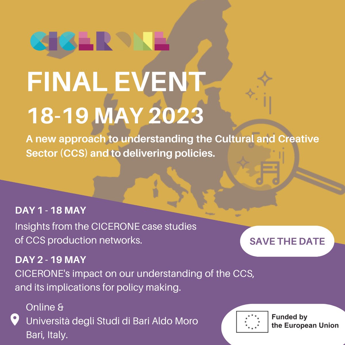 Save the date for our final #CICERONE event in #Bari