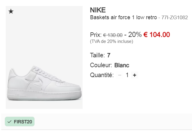 raffle_sneakers's tweet image. DEAL ALERT

Nike Air Force 1 Jewel White - Color of the month on Luisaviaroma

Use FIRST20 to get 20% OFF !

rflsnk.link/FgAuay0S