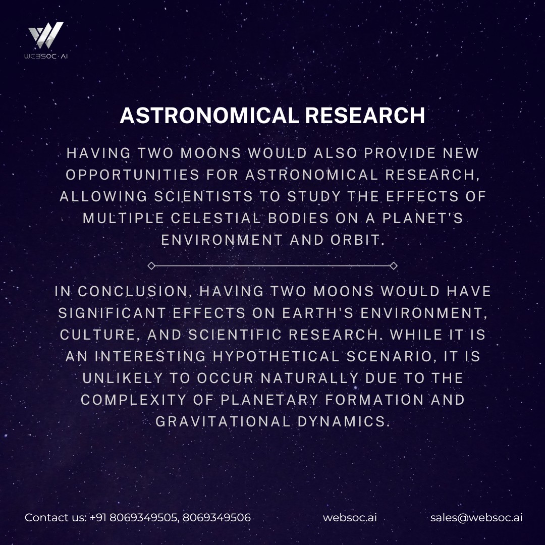 Websoc_AI's tweet photo. What if Earth had two Moons?
If Earth had two moons, it would have significant effects on our planet's environment, tides, and even our culture and mythology.
.
.
.
๐๐ข๐ฌ๐ข๐ญ ๐ฎ๐ฌ ๐๐ญ: https://t.co/LhlM1yDgLy
#websoc #whatif #earth #had #two #moons #effects #our #planet https://t.co/9oA1yEdkXd