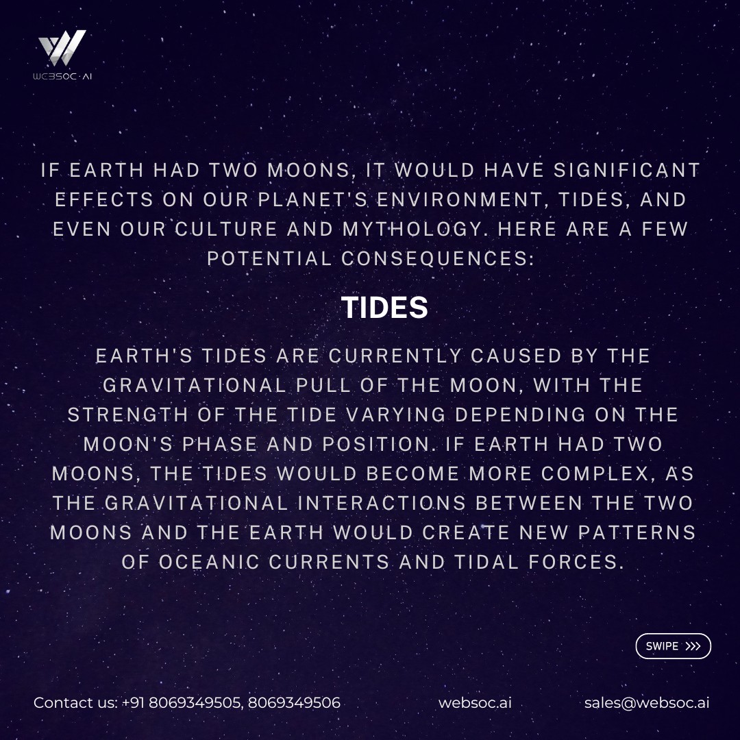 Websoc_AI's tweet photo. What if Earth had two Moons?
If Earth had two moons, it would have significant effects on our planet's environment, tides, and even our culture and mythology.
.
.
.
๐๐ข๐ฌ๐ข๐ญ ๐ฎ๐ฌ ๐๐ญ: https://t.co/LhlM1yDgLy
#websoc #whatif #earth #had #two #moons #effects #our #planet https://t.co/9oA1yEdkXd