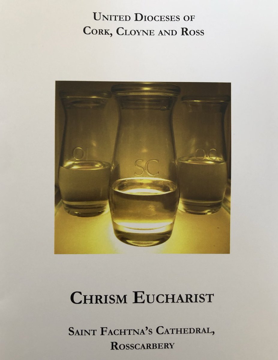 chapelcuh's tweet photo. Today our ordained and lay ministers join with Bishop @DrPaulColton for the annual Chrism Eucharist at St Fachtna’s Cathedral Rosscarbery. At this Eucharist the Oil of healing will be blessed and set apart for healing ministry. #chrism #Holyweek @coficork https://t.co/BTFwtcNu2z