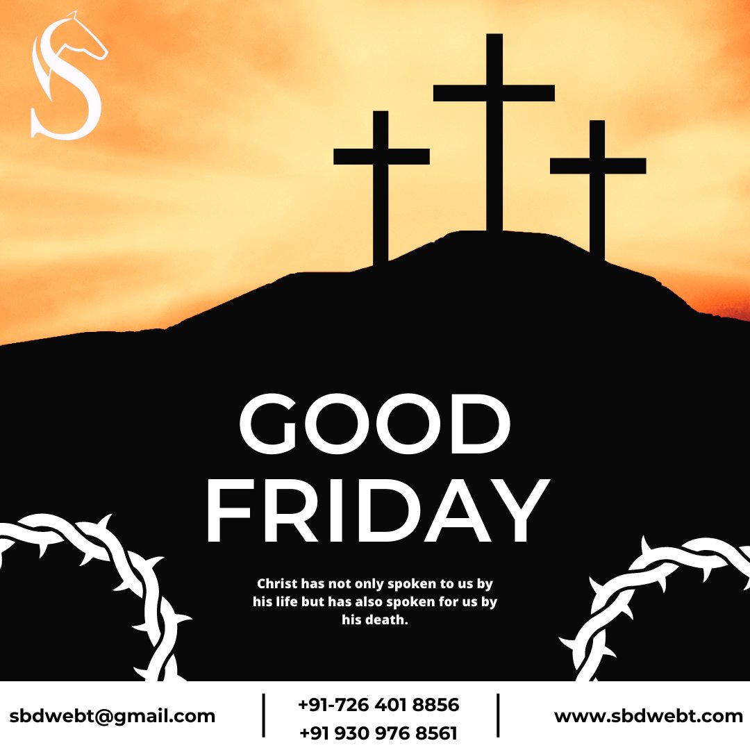sbd_web's tweet photo. SBD Web Technologies wishes you Good Friday!✨
#Sbdwebt #Success #Goals  #seo #digitalmarketing #googleranking #digitalmarketingagency #seostrategy #marketingtips #smallbusiness #digicomm #mumbai #vasai #goodfriday #goodfriday2023 #lent #Lent2023 https://t.co/2dNQg4KOSW