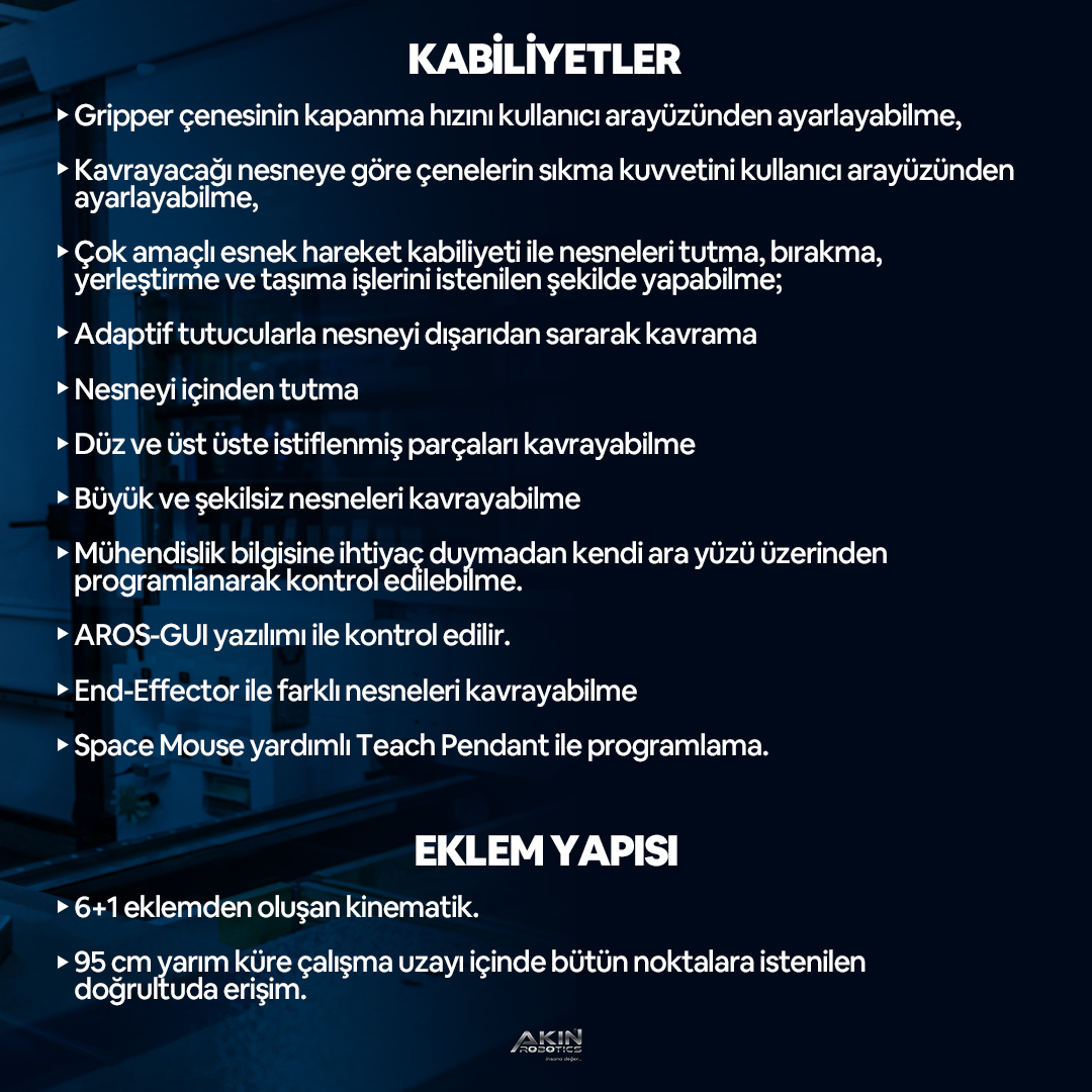 Akinrobotics's tweet image. Industrial Robot Arm 4.1 is With You
Karşınızda Endüstriyel Robot Kol 4.1

#robot #robotarm #robotkol #industrial #akinrobotics