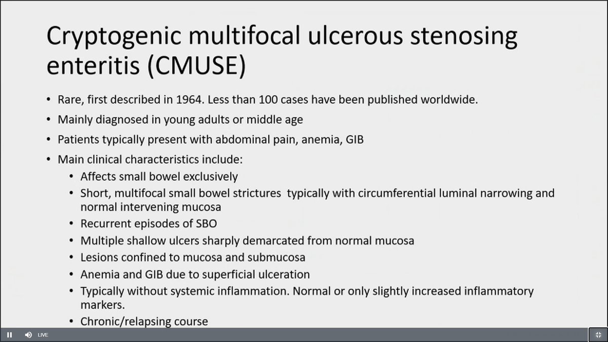 drRobinDud's tweet photo. Cryptogenic Multifocal Ulcerous Stenosing Enteritis 
(#CMUSE)

✅Important to remember &amp; include in differential diagnosis of #strictures when #CrohnDisease is suspected❗️

#IBDLive @ibdlive &amp; excellent lesson from @YaleMed👏👏👏 during ☕️⏱️ in Ostrów Tumski

1/2 @CleClinicMD https://t.co/rw5w4T041k