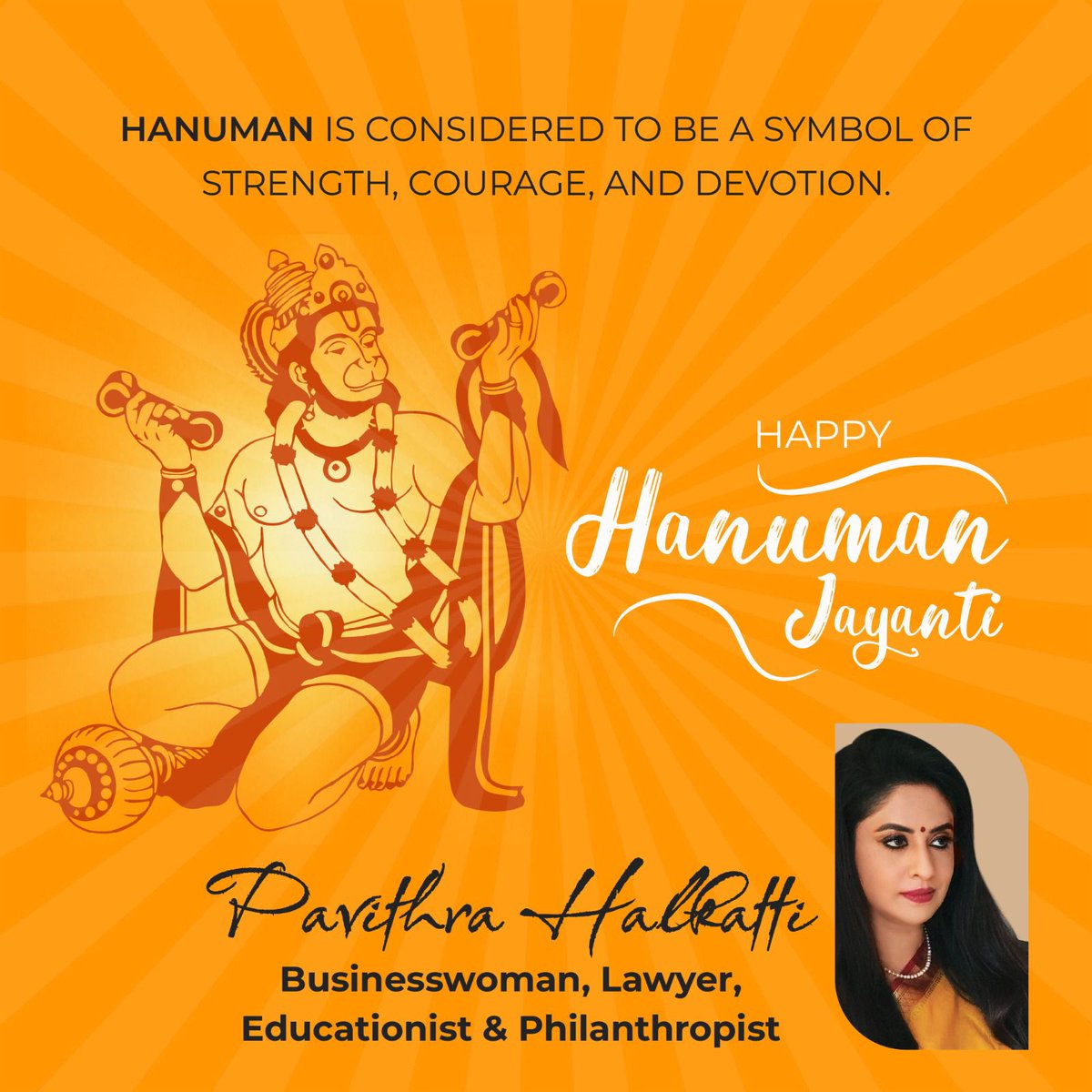 Wishing you and your family a very happy Hanuman Jayanti. May Lord Hanuman's blessings be with you always. Jai Shri Ram!  #HanumanJayanthi #Hanuman #LordHanuman #Ramayana #JaiHanuman  #HanumanChalisa #LordRama #Rama #Celebration #Festival #IndianFestival #IndianCulture #God…