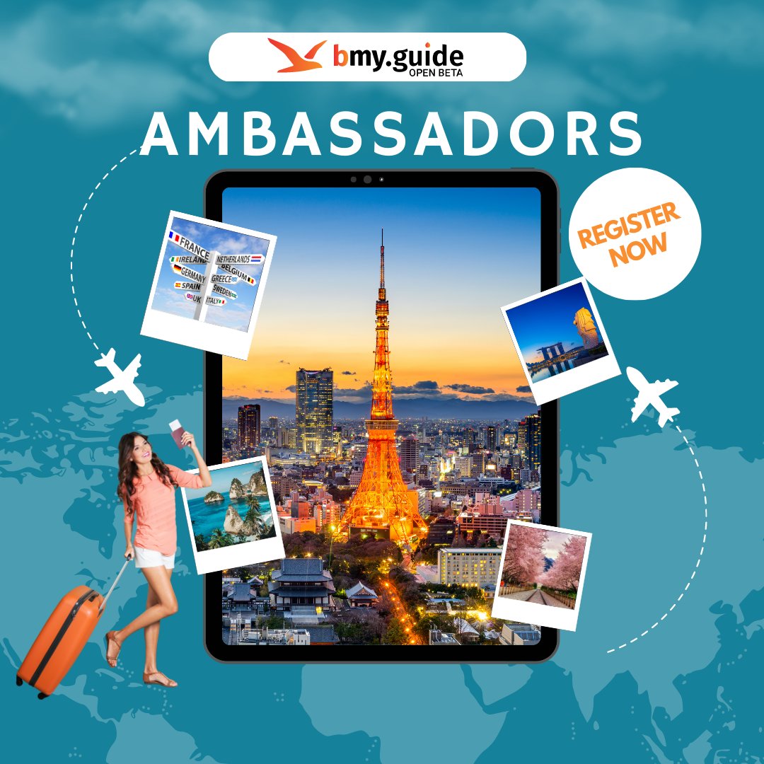 bmy_guide's tweet photo. 🌏Join the #bmyguide crew of Ambassadors - made up of amazing people from all over the world who share the same love for travel and adventure. 
Check out how to join the team and share your travel experiences with us: https://t.co/YLHtOBGxqa 

 #travel #technology https://t.co/l2agD9BAiO