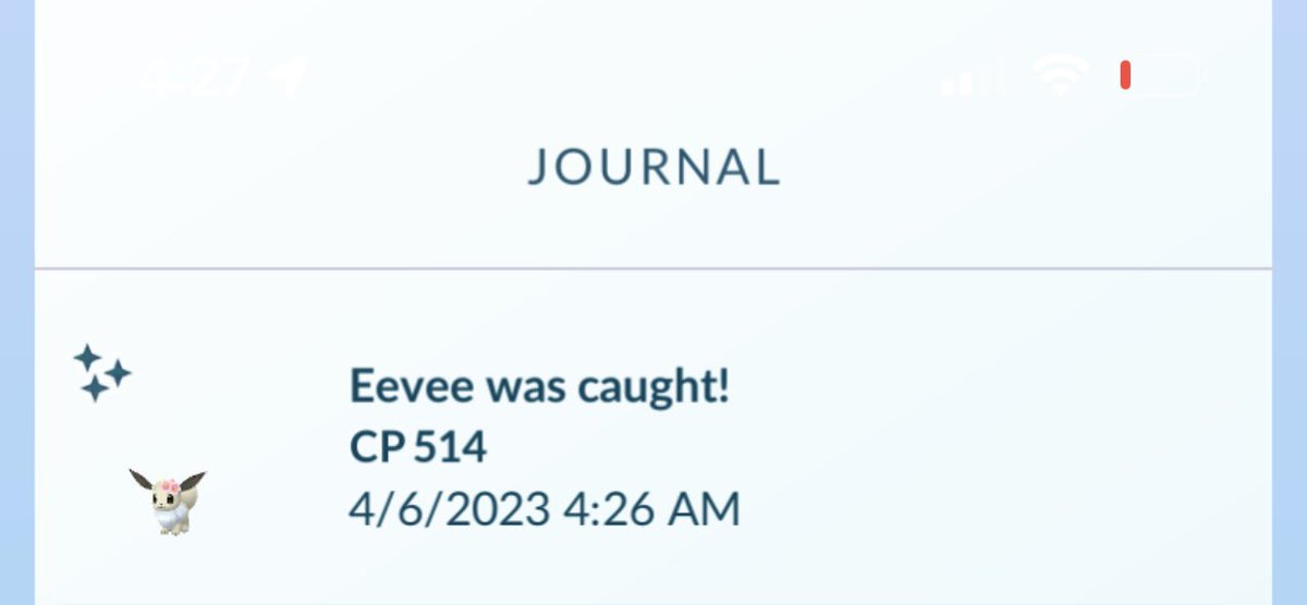 WYLDZARD's tweet photo. Wow, my first catch of the day was a shiny event Eeveeβ¨
#Pokemon #PokemonGo #SpringintoSpring #ShinyEevee #ShinyPokemon #FirstCatchoftheDay https://t.co/I0d1CQbZLW