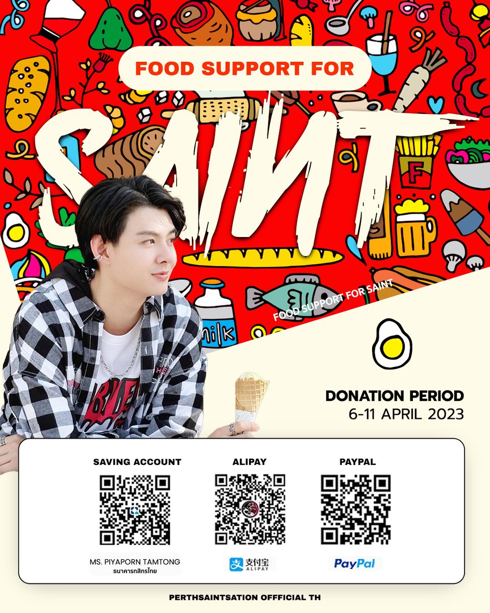 [SAINT’S BIRTHDAY FOOD SUPPORT]

✅ TRIGON is invited. 
❤️‍🔥 Donation is 'OPEN'
🗓️ 6th April - 11 April 2023

LET MAKE A MIRACLE TIME AS TRIGON TO GIVE SAINT THE POWERFUL SUPPORT AGAIN 🎂🎁

Ps. For the stations joined this project,  your station logo will be put on the project