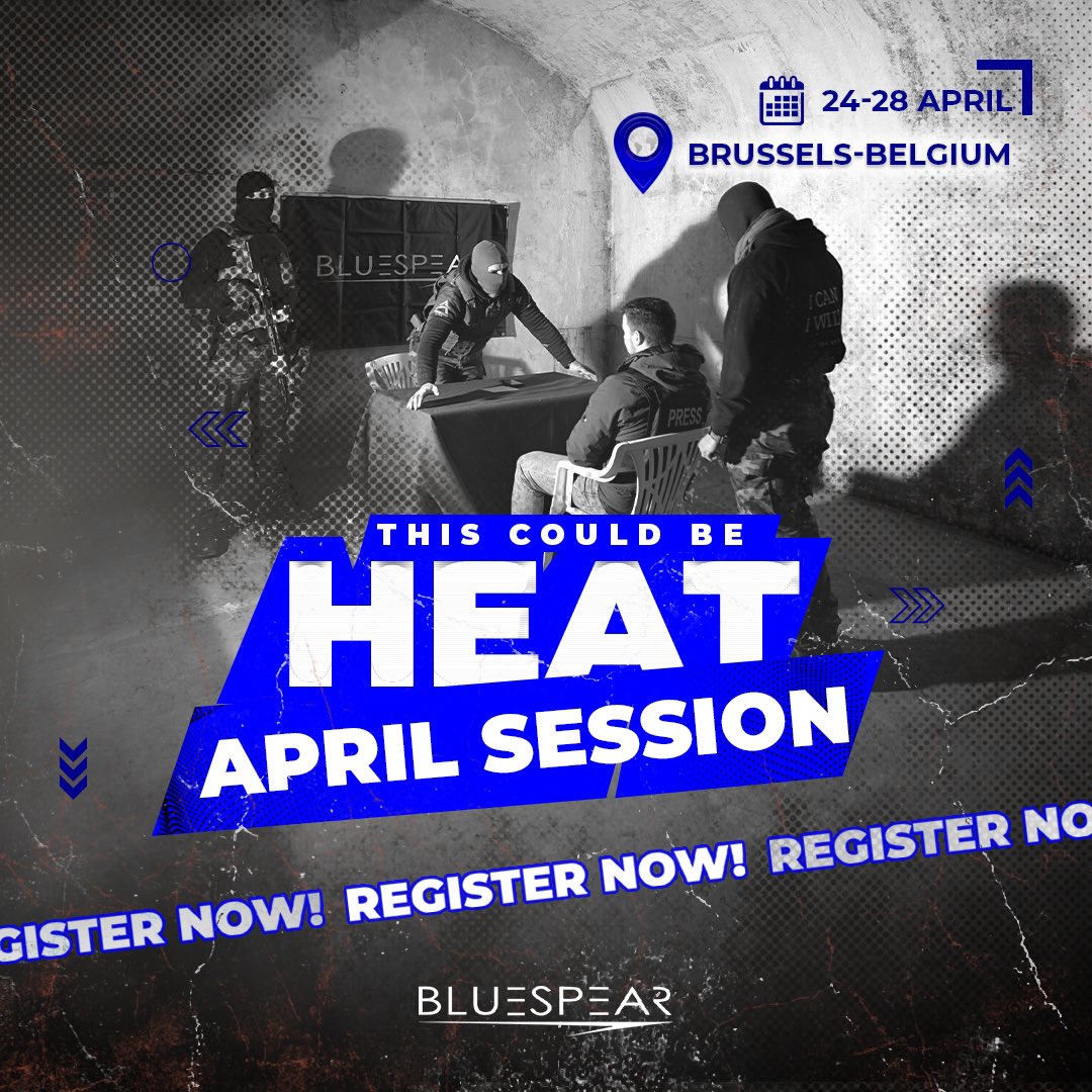bluespeareu's tweet image. Our Advanced HEAT programme, developed in line with the EU ENTRI guidelines provides the necessary skills and knowledge to individuals working in challenging environments. 🪖

#BlueSpear #HEAT #HEATProgram #EU #ENTRI