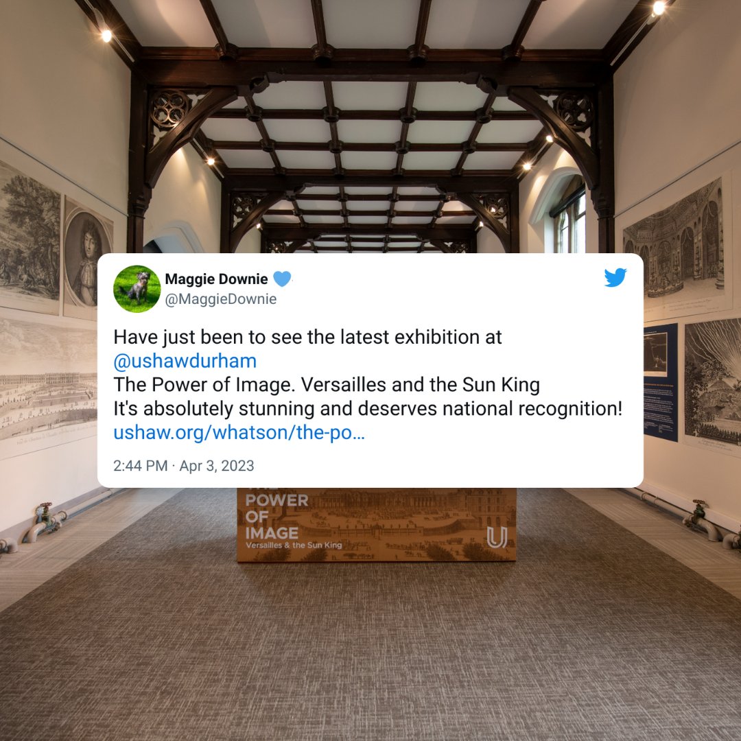 ushawdurham's tweet photo. Itโs not just us who thinks that our new exhibition ๐๐ก๐ ๐๐จ๐ฐ๐๐ซ ๐จ๐ ๐๐ฆ๐๐ ๐: ๐๐๐ซ๐ฌ๐๐ข๐ฅ๐ฅ๐๐ฌ ๐๐ง๐ ๐ญ๐ก๐ ๐๐ฎ๐ง ๐๐ข๐ง๐ โ is ๐/๐
Plan your visit: https://t.co/bcGyqLOIHE
#Ushawesome #ThePowerOfImage #SunKing #King #Versailles #CabinetDuRoi @ThisisDurham https://t.co/WbT3rxDt0B
