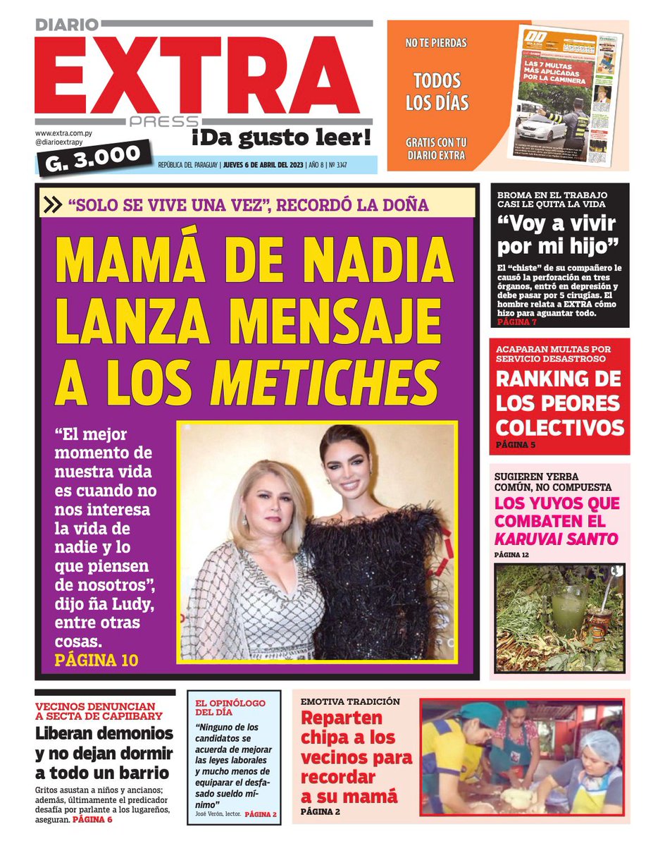 oscar_marandu's tweet photo. La tapa de los diarios de HOY. https://t.co/yOfdnkTaFs