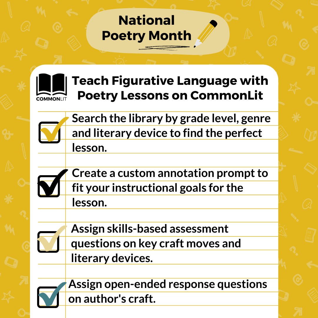 CommonLit on Twitter "Plan powerful instruction for National Poetry
