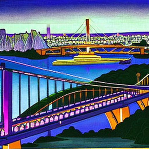 roerich3_0's tweet photo. A mystical night view of Tokyo Bay, infused with the colorful palette of Nicholas Roerich. What better way to bring the beauty of Japan to life than through AI-generated art? Check out @magicflute_art for more mesmerizing creations. #magicfluteart #AIart #StableDiffusionAI https://t.co/jRrNzh7MQQ