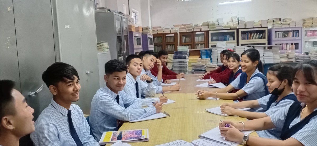 My first day class of lib. Sc classxii students. As a skill subject  17 students of our vidyalaya offering Library and Information science under cbse board .