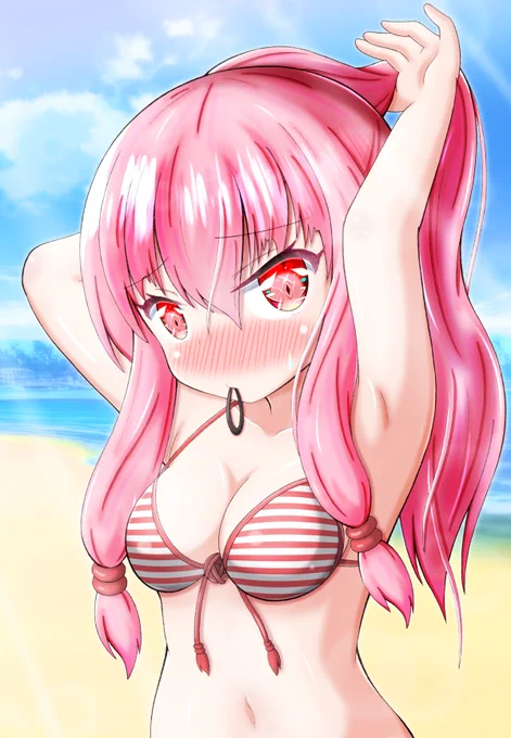 「も～、あんまり見られると恥ずかしいんやけど…。」アカネチャンカワイイヤッター!!#琴葉茜 