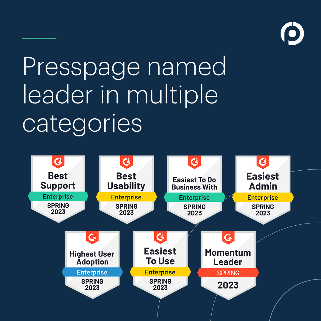 PresspageHQ's tweet image. The G2 Spring results are in and we're rockin' it for our customers!
Thanks for the votes of trust and happy to be on this journey together.
#corporatecommunications #publicrelations #commtech
