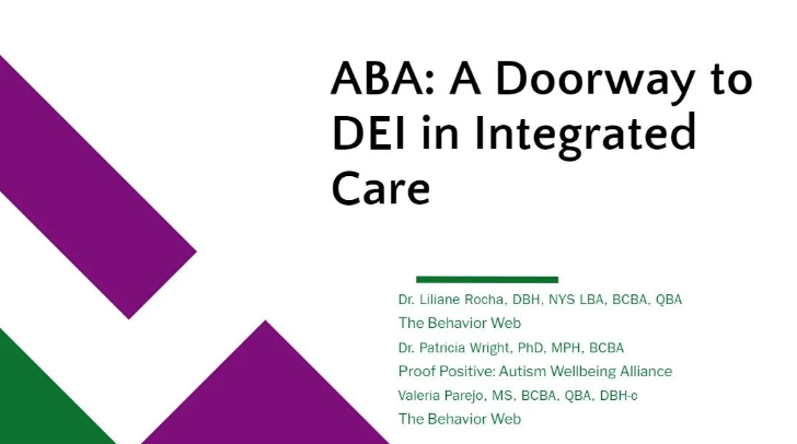 CGIBHS's tweet photo. Congratulations to DBH alumna Dr. Liliane Rocha and DBH candidate Valeria Parejo for presenting at the APBA annual convention, March 9-11, 2023.

Their presentation focused on how ABA in integrated care settings can be a doorway to addressing DEI-related issues. 

#APBA #apba2023 https://t.co/MvmxuMGnmU