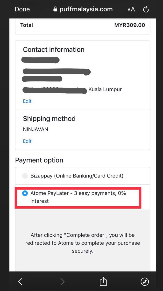 Btw, bottle viral puff tu dah available payment guna Atome weh puffmalaysia.com 😍🥰