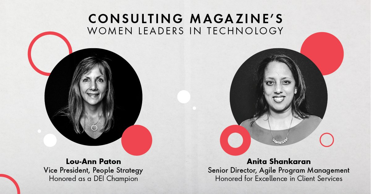 Huge congrats to Lou-Ann Paton and Anita Shankaran for being recognized as Women Leaders in Technology by Consulting Magazine! Well-deserved recognition for your hard work and dedication. 👏

#DigitalBusinessTransformation #ThriveAtPS #WomensHistoryMonth #toronto