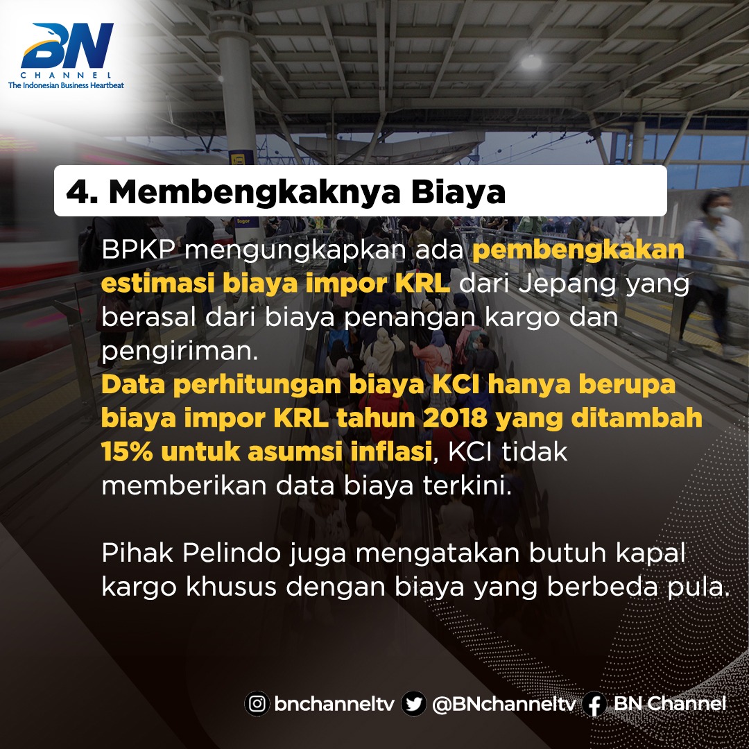 BNchanneltv's tweet photo. Menurut masyarakat, seharusnya pemerintah merasakan sendiri betapa tidak nyamannya mobilisasi menggunakan KRL yang tiap hari makin sesak. Namun, BPKP punya penilaian sendiri terhadap penolakan impor KRL bekas nih.
Kalau menurut kamu mending impor atau tahan desak-desakan dulu? 😆 https://t.co/beD1jRHi8M