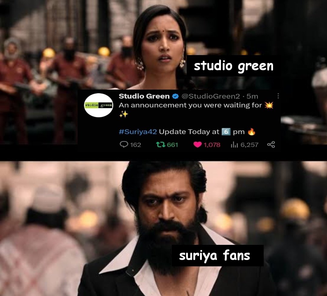 iammoviebuff007's tweet photo. #Suriya42 - Update After 7 Months..🔥

#Suriya | #SiruthaiSiva | [Shared meme] https://t.co/b0iKF2KaBz