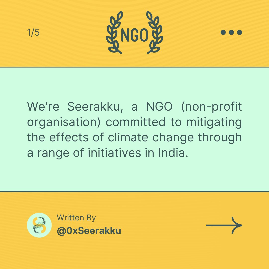 🙌🏽 We're a #NGO non-profit organization working towards a sustainable future for all. 

#Web3 #SDGs #sustainable