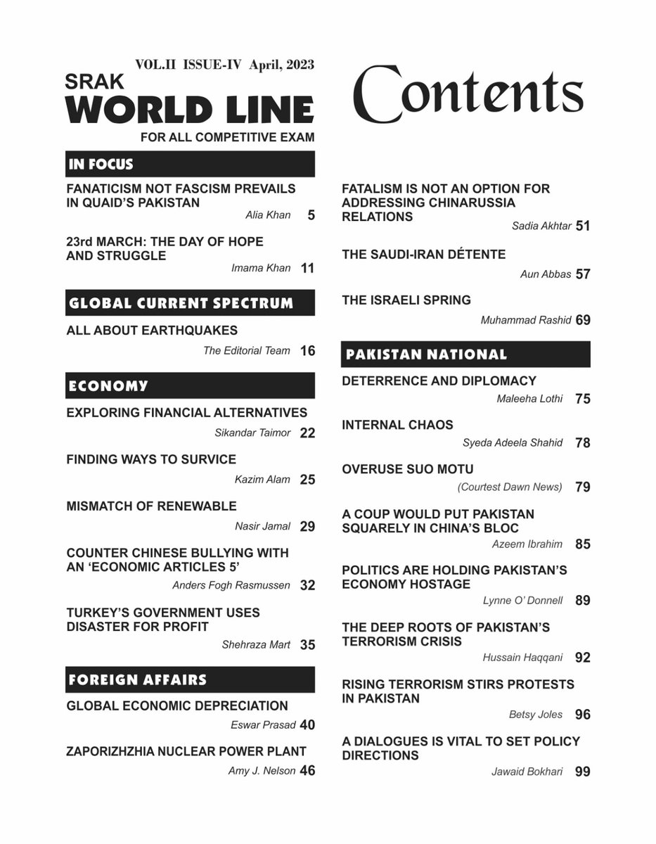 CurrentLine3's tweet photo. Srak World line Aprial Vols II issue IV 
E-mail: srakpublishing@gmail.com
subscribe Inquiry Whatsapp Ph: 0322 429831 
#currentaffairs #srakWorldlineMagazine #csspapers #srakworldline https://t.co/JRHzaNMtDr