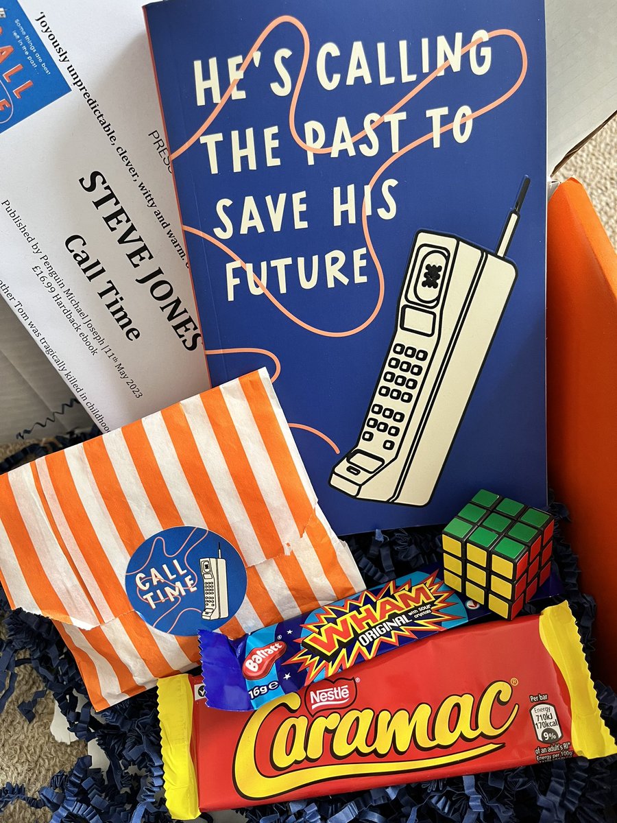 AmandaLlwyd's tweet photo. Thank you @JenLovesReading @MichaelJBooks for my lovely surprise #BookMail 🤩
-
#CallTime by @SteveJones sweets and a rubik’s cube - love it! 🧡💙 
#CallTimeBook is out 11th May https://t.co/ygJ2XYlGEv