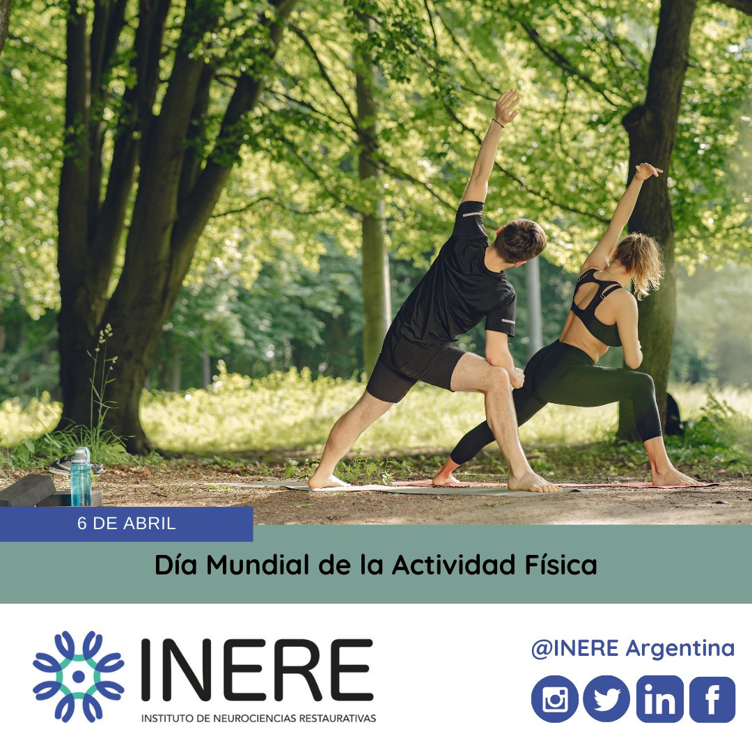 INERE_Argentina's tweet image. 🗓 DÍA MUNDIAL DE LA ACTIVIDAD FÍSICA | DISFRUTÁ SIENDO ACTIVO 🏋 Te proponemos el Programa Integral de #ActividadFísica para la #Salud: Es virtual y está pensado en tres etapas con desafíos. A cargo de la Prof. Dra. Gabriela De Roia. 

🌐 inere.com.ar #INERE