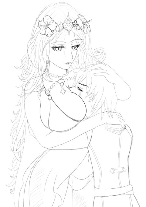 描き下ろしイラストプレビュー。レア様は優しい 🥹✨ 