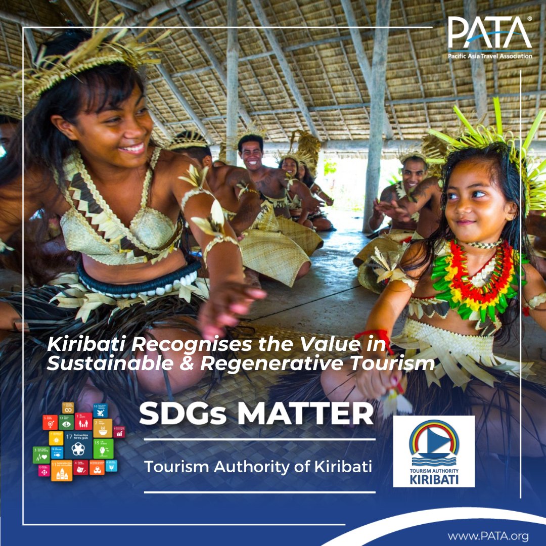 PATA_HQ's tweet photo. "We only have one chance at getting this right." As an emerging destination, #Kiribati recognises that the future of tourism must be #sustainable. 🏝️🌏 

Read about Kiribati's applaudable #SustainableTourism efforts: https://t.co/u04eP2ZcOV

#PATA #SDGsMatter https://t.co/xzxGM9feZi