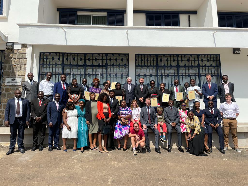 AndrewmitchMP's tweet photo. The UK-Cameroon relationship continues to go from strength to strength. It was my honour to be joined by His Excellency, Felix Mbayu to reopen the British High Commission in #Yaoundé. A symbol of the reenergised and reinvigorated partnership between our two countries 🇬🇧🇨🇲 https://t.co/dWWkQ8SPZF