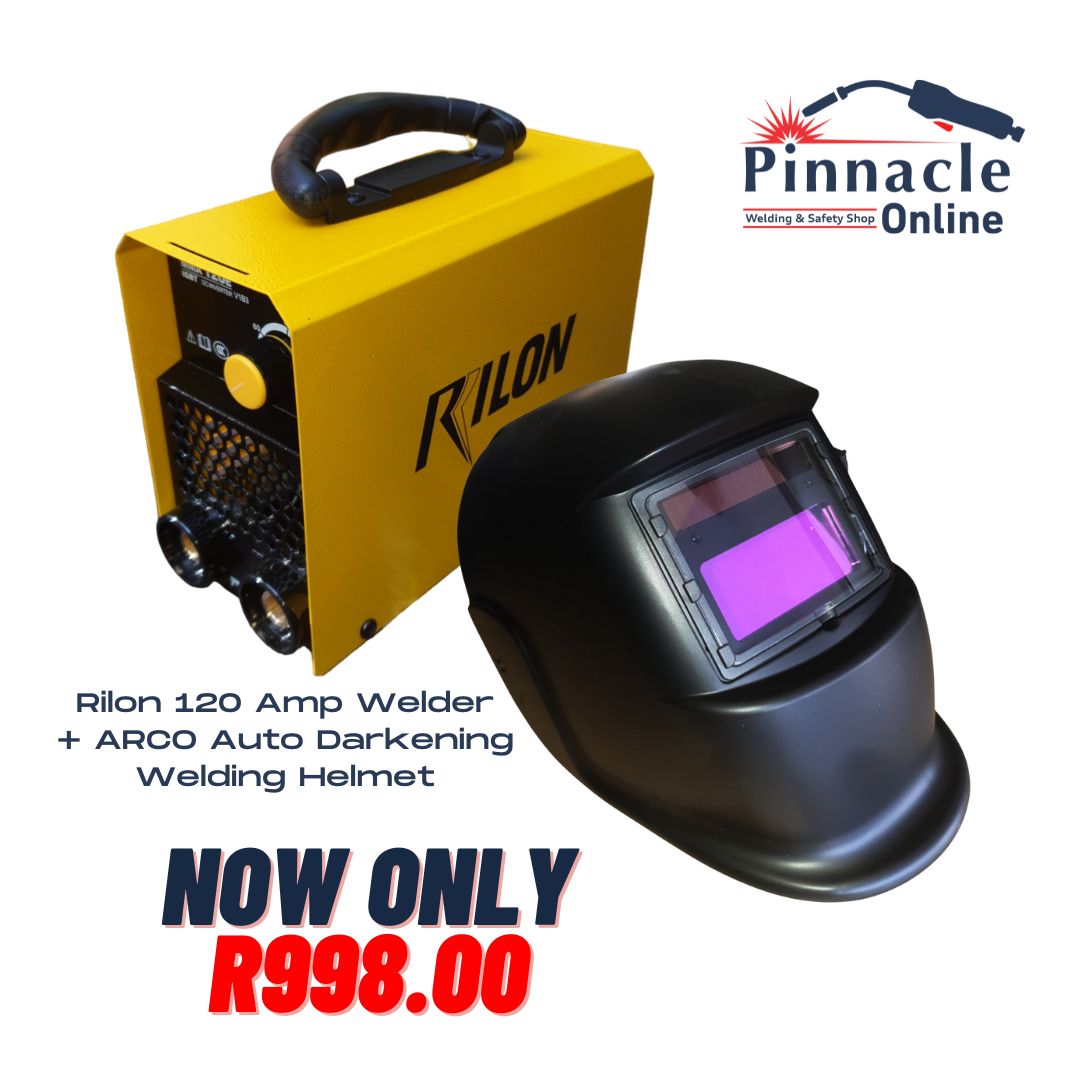 Upgrade your welding game with our Welding Machine Combo Kit! Rilon 120 Amp ARC Welding Machine &amp; ARCO Auto Darkening Welding Helmet. Order now at Pinnacle Welding Online. #pinnaclewelding #rilandwelding #rilonweldingmachine. bit.ly/3Gl5CQl