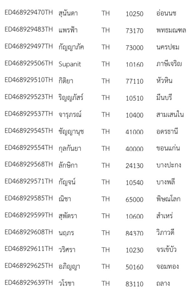 takeboohome's tweet photo. #takebootracking 6/04/23
เลขแทรควันนี้มาแล้วค่า พรุ่งนี้มีส่งเพิ่มเติมอีกนะคะ💗🥰
หากได้รับของผิด สามารถทักแจ้งได้เลยนะคะ ขอบคุณมากๆค่า🤍 https://t.co/hjoL0Q1bns