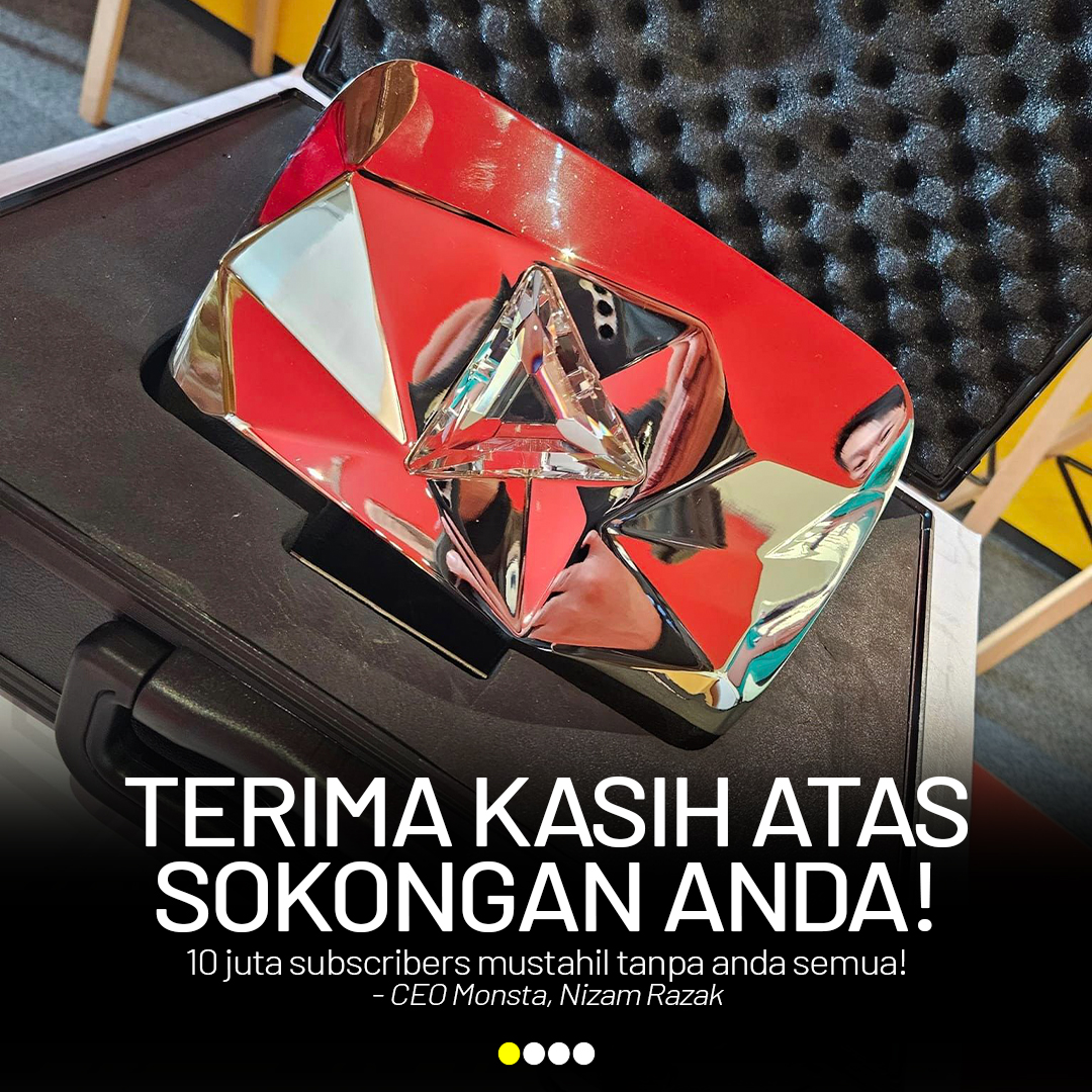 BoBoiBoy's tweet photo. Alhamdulillah. Diamond button dari YouTube dah sampai! 💎🎉 - CEO Monsta, Nizam Razak
---
#Monsta #MonstaChannel https://t.co/HxQ1QWep8k