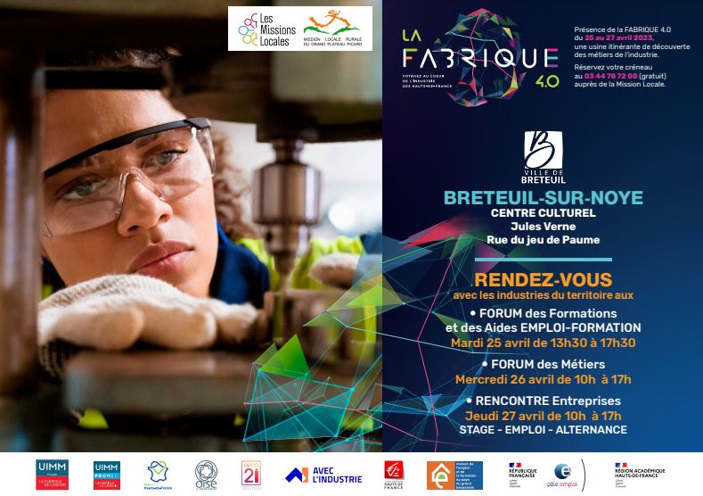 Mlrgpp's tweet photo. 📷 [FORUM DE L’INDUSTRIE] 📷

📷 Venez découvrir les métiers de l’industrie qui recrutent sur votre territoire du 25 au 27 avril 2023 au Centre culturel Jules Verne de Breteuil ! https://t.co/WZzv4ht1Ai