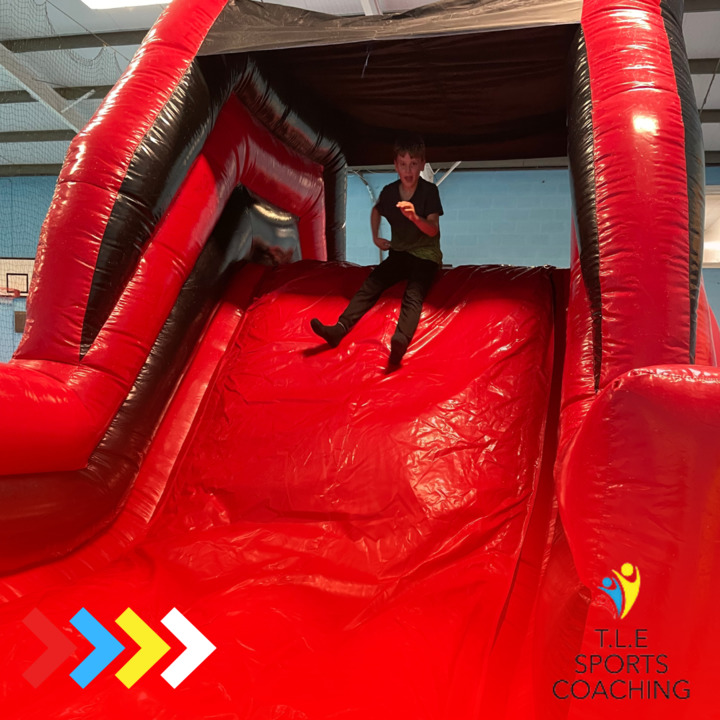 Our Active Camps are in full flow... 🚀 We go above and beyond to ensure each and every child has an amazing time whilst on camp with us, including bringing in our inflatables that everyone LOVES! 😍 #ActiveCamps #TLESports 🟥 🟦 🟨