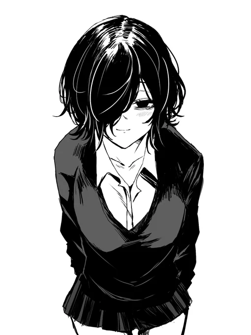 モノクロで描いたみこと
個人的にはドライヤーのやつがお気に入りです。 
